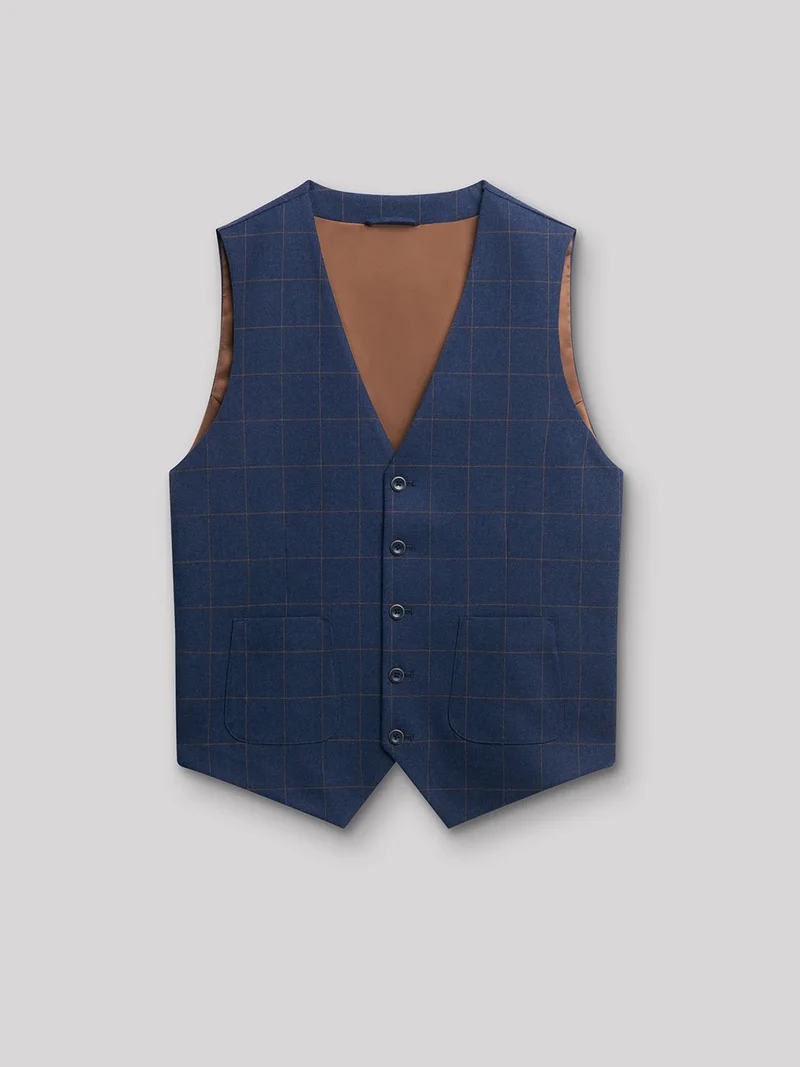 Gilet coordonnable à carreaux