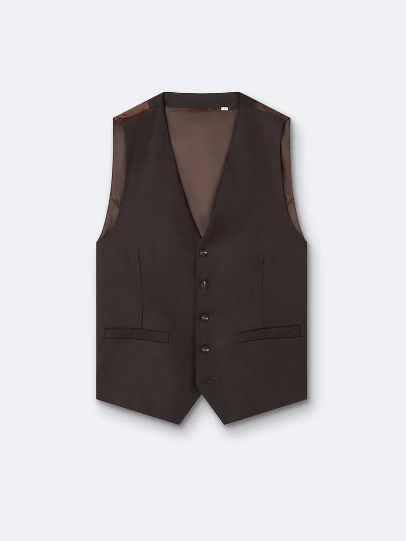 Gilet de costume 100% laine