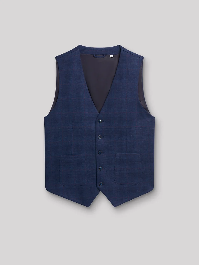 Gilet coordonnable à carreaux