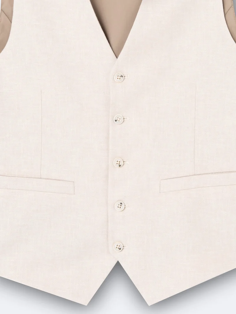 Gilet de costume en 100% coton lin