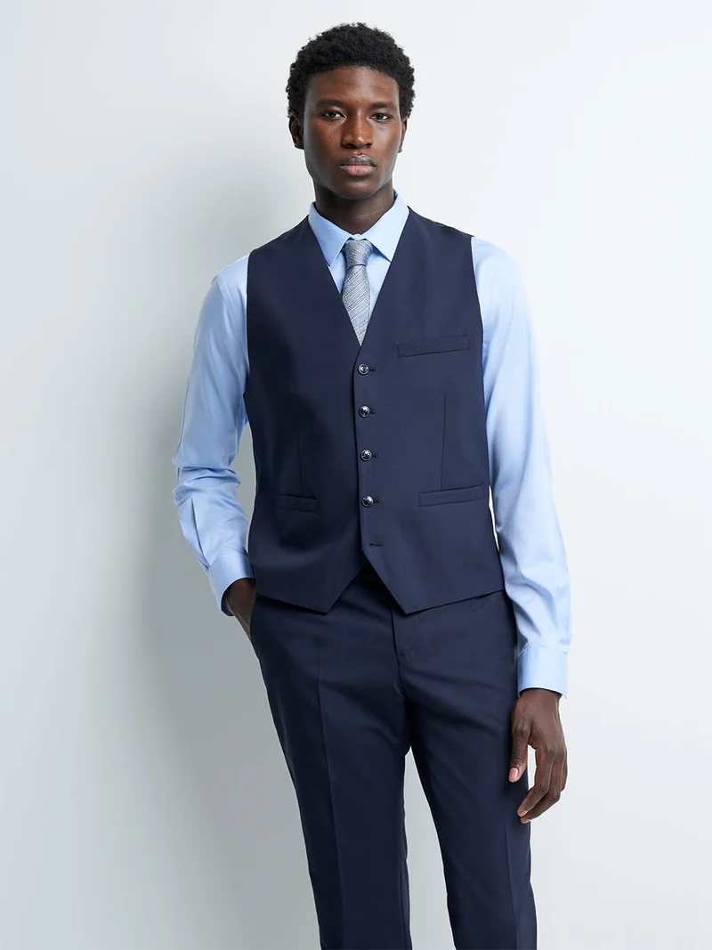 Gilet de costume bistretch en laine