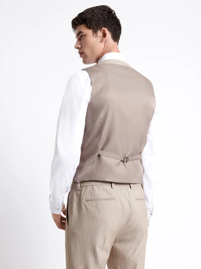 Gilet de costume bistretch rayé