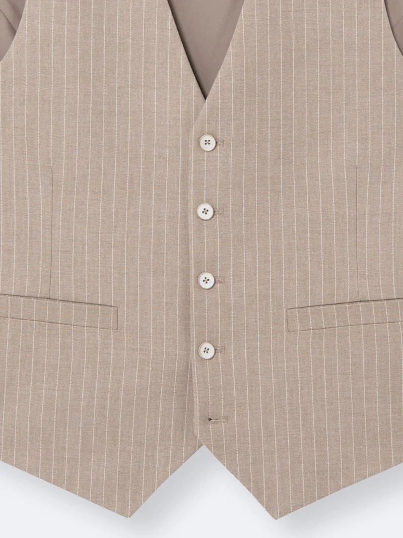 Gilet de costume bistretch rayé