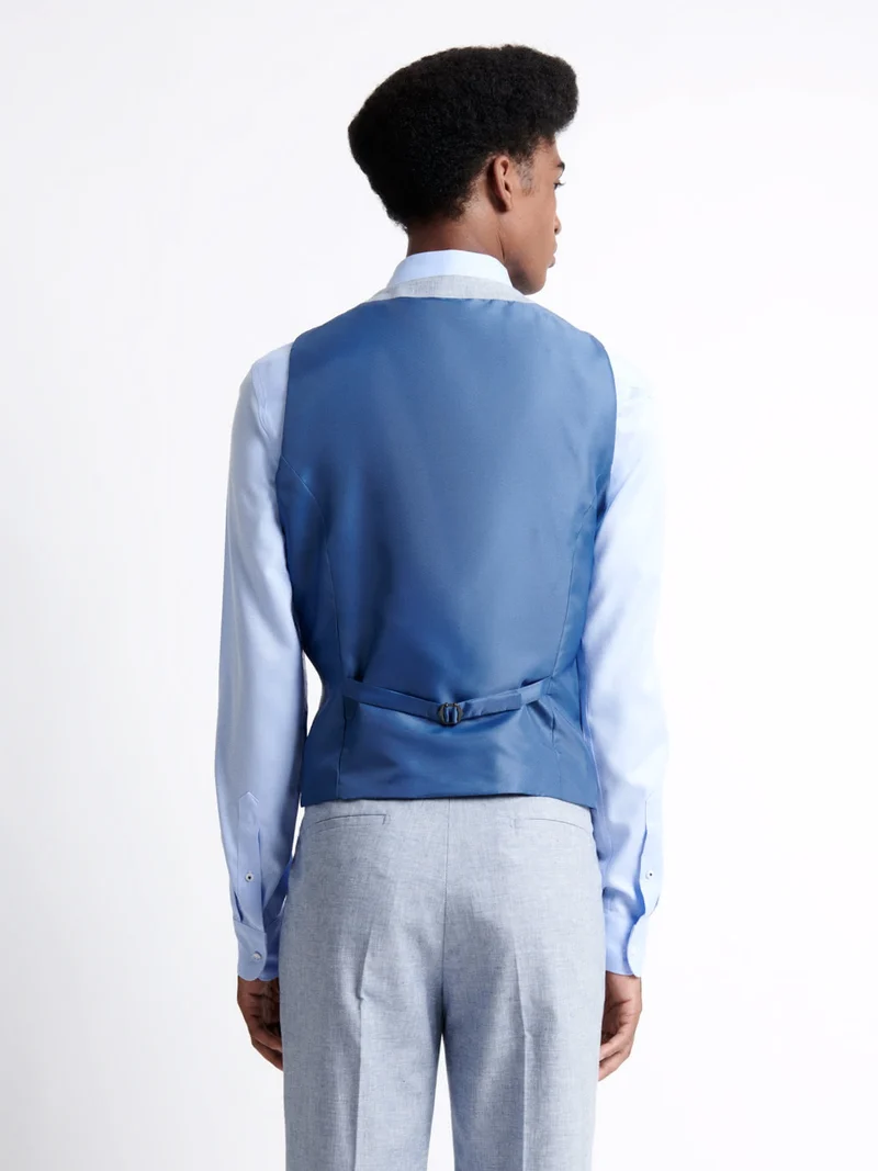 Gilet de costume 100% lin armuré