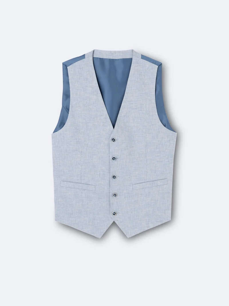 Gilet de costume 100% lin armuré