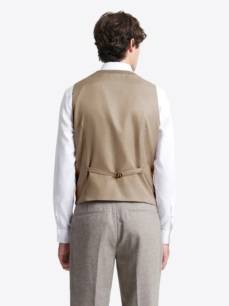 Gilet de costume regular en tweed chiné