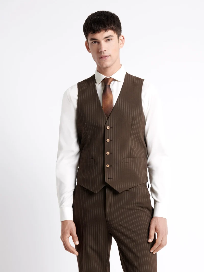Gilet de costume rayé
