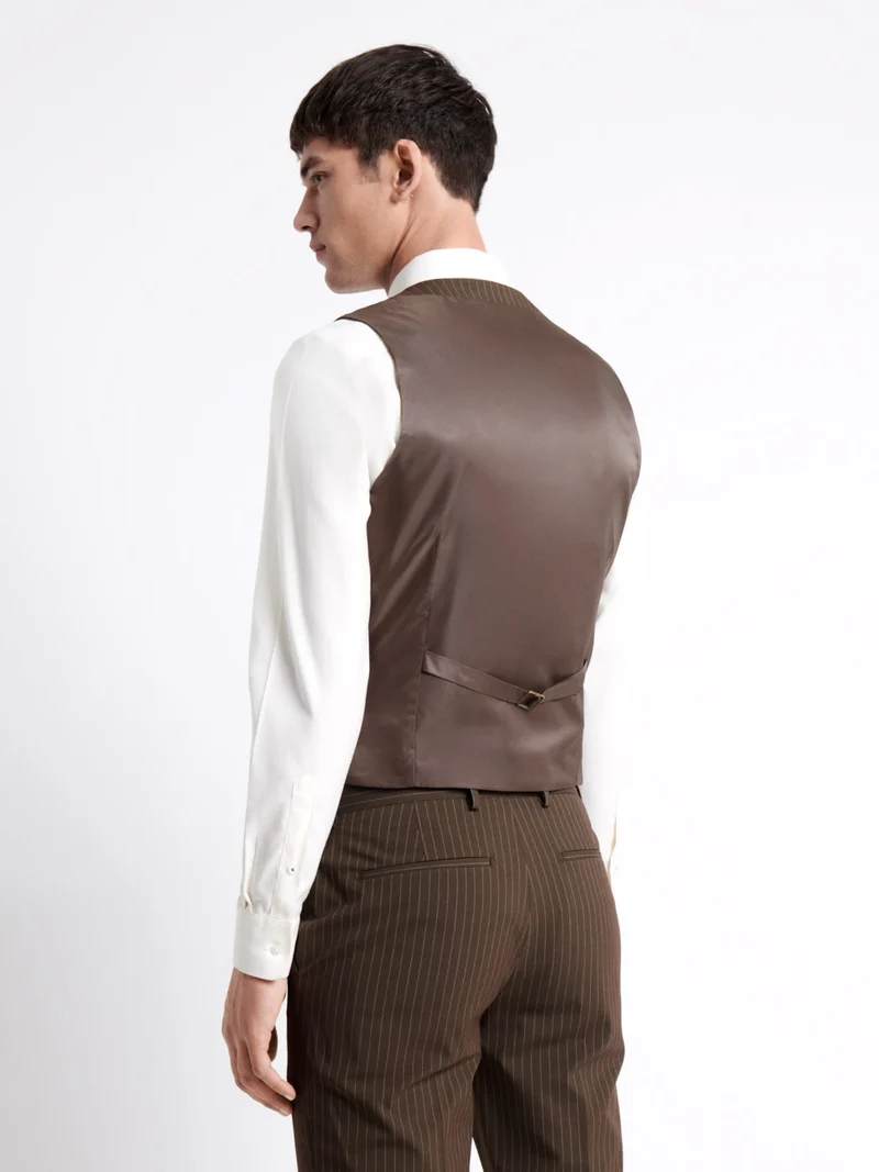 Gilet de costume rayé