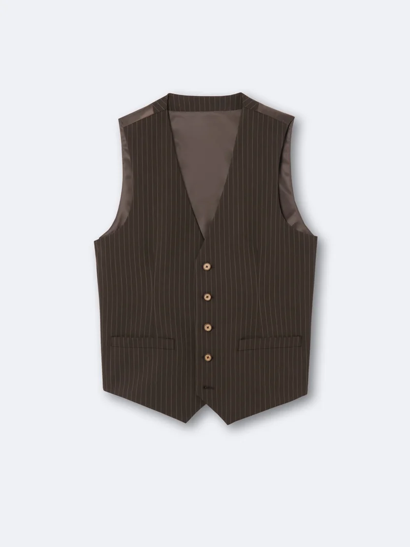 Gilet de costume rayé