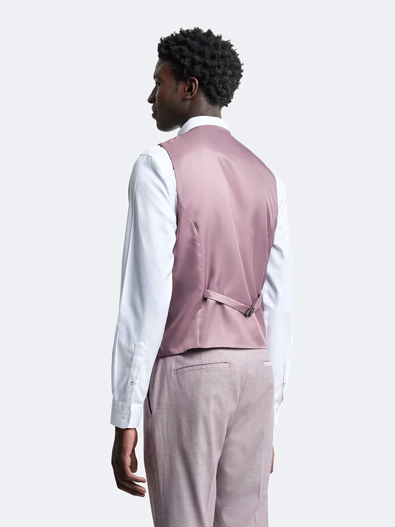 Gilet de costume stretch faux uni