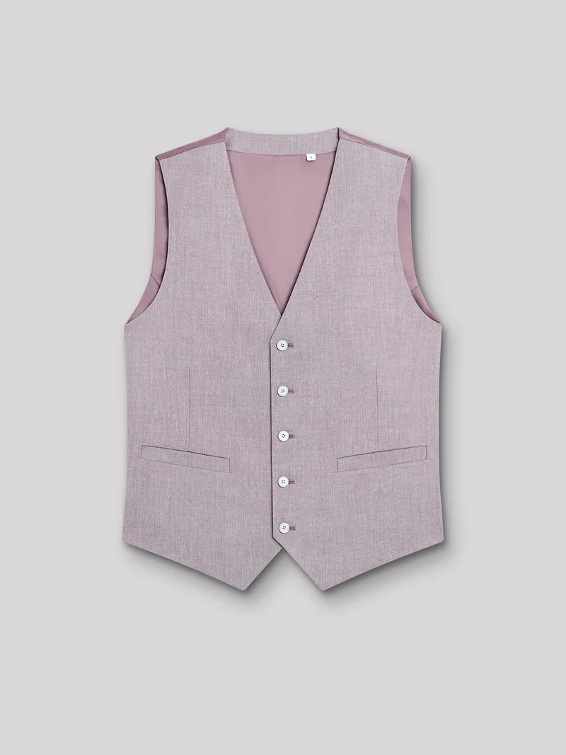 Gilet de costume stretch faux uni