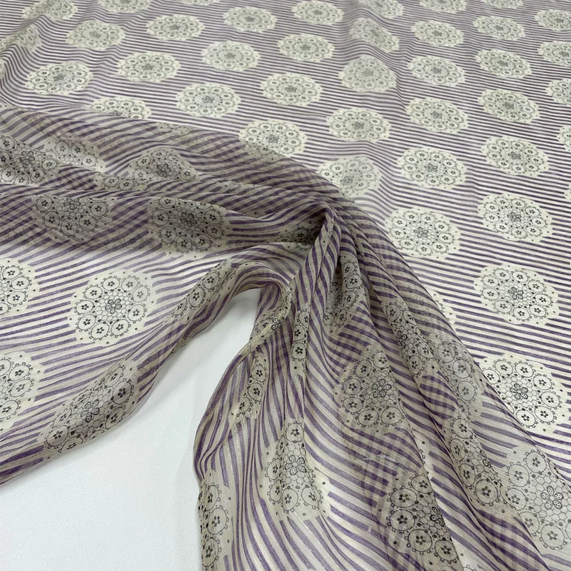 Tissu Mousseline Crinkle, Soie - Fileté, Giselle