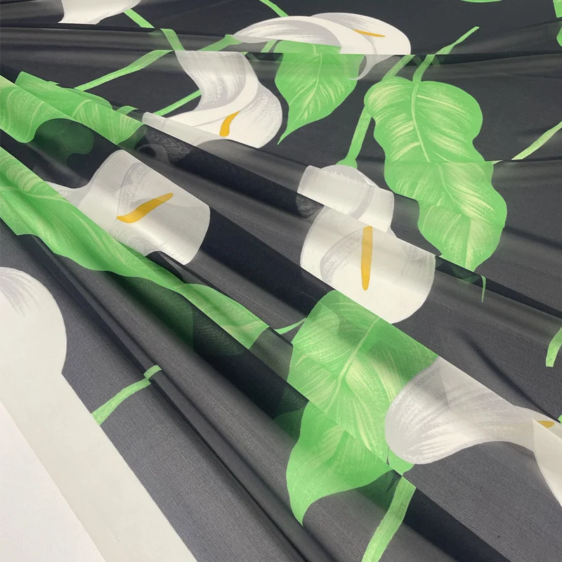 Tissu crêpe georgette, soie - Arum