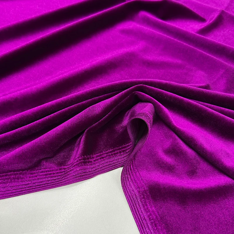 Tissu Maille Velours Stretch - Tetro