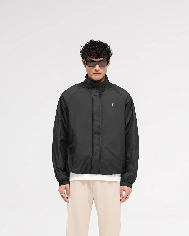 Funnel Neck Jacket - Black