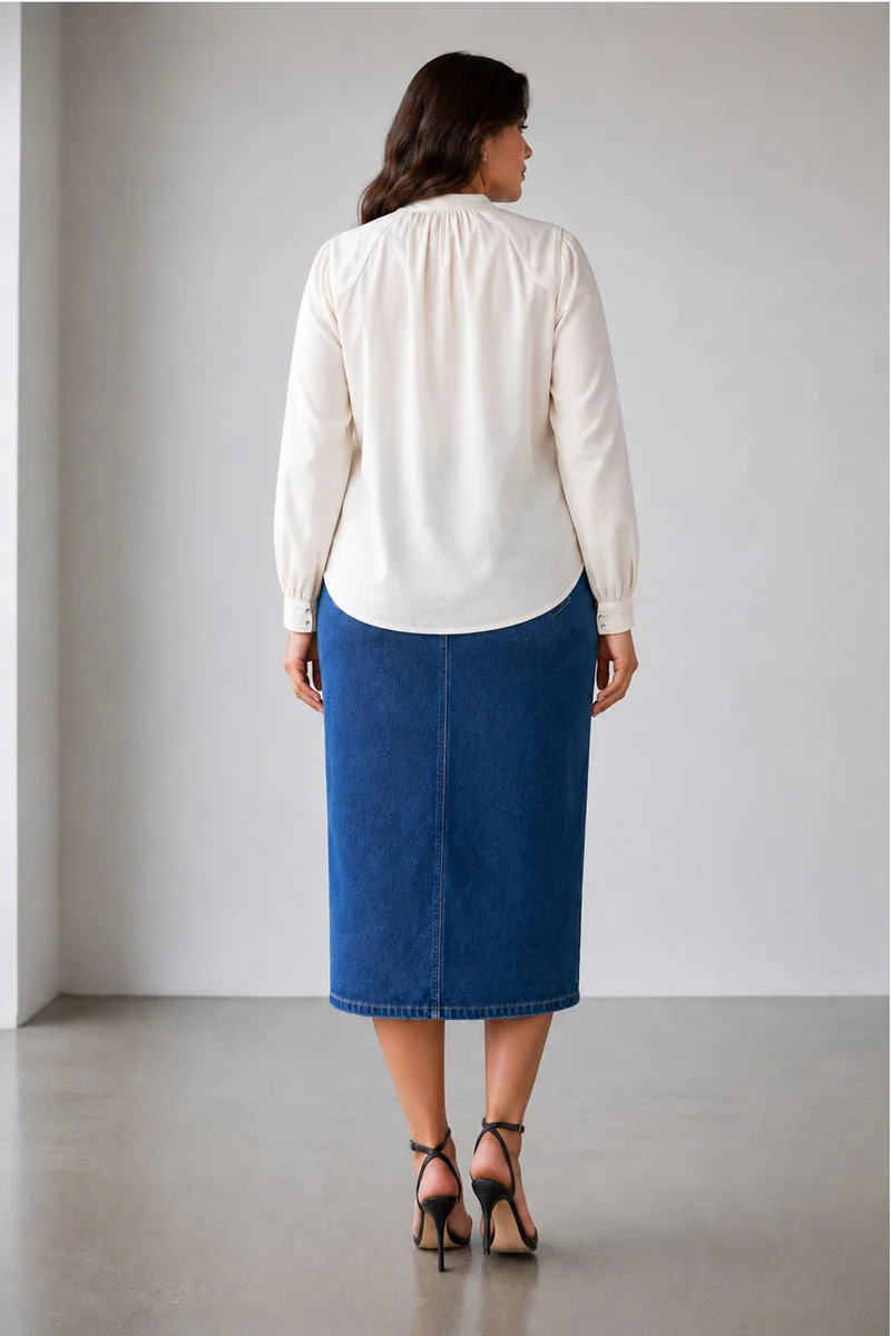 Elowenae|100% Cotton Denim Top