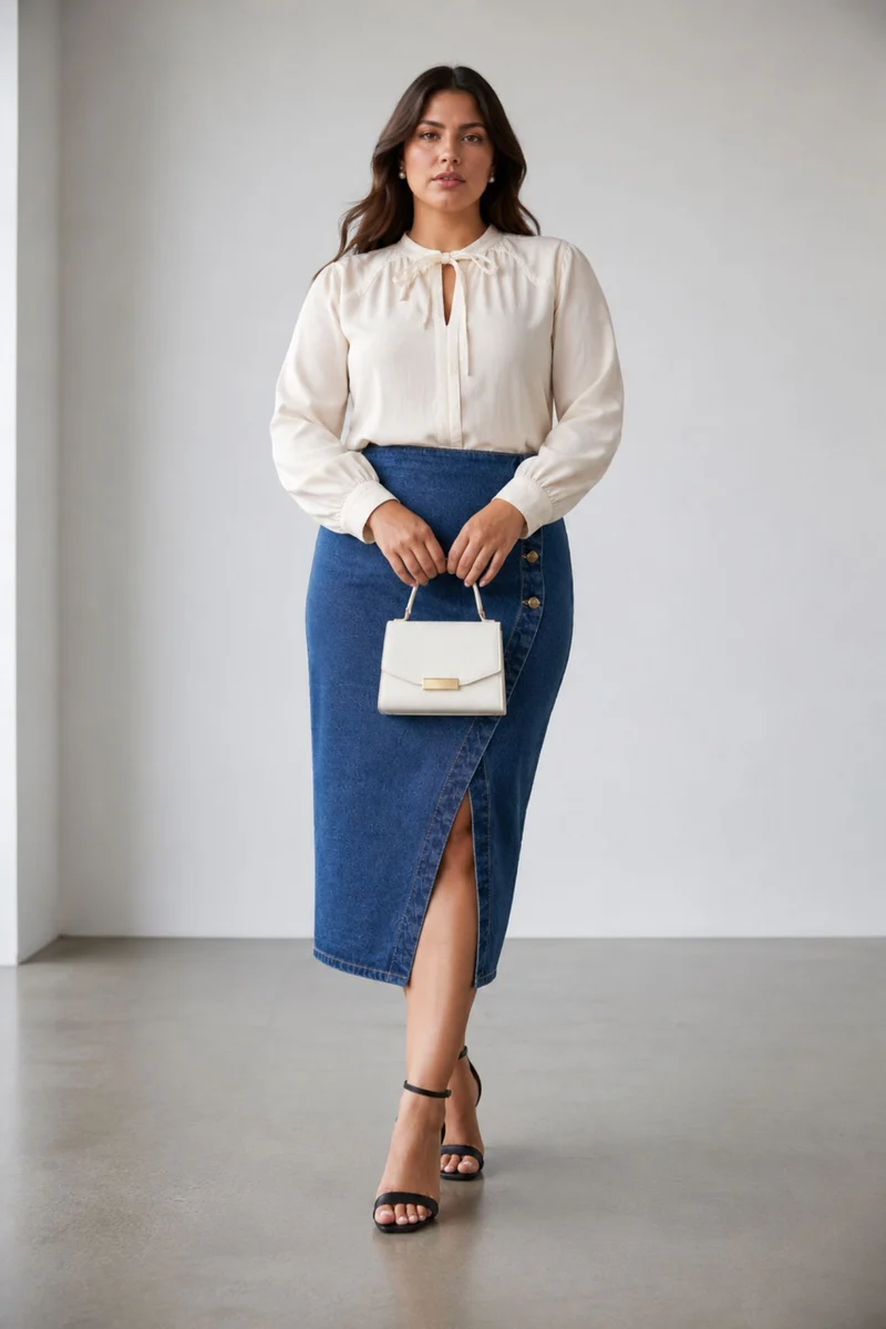 Elowenae|100% Cotton Denim Top