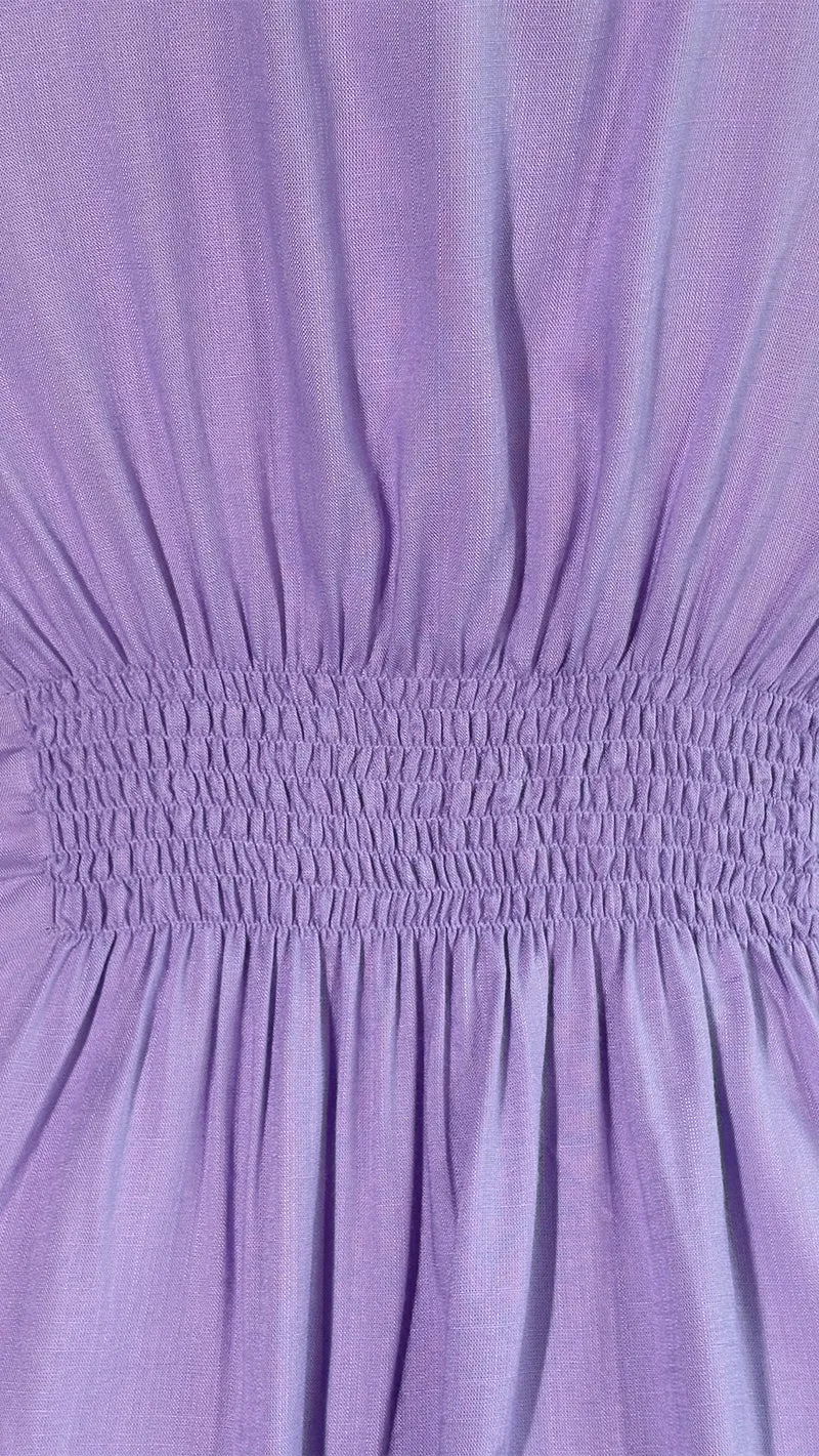 Alouette|100% Viscose V Neck Lace Patch Top