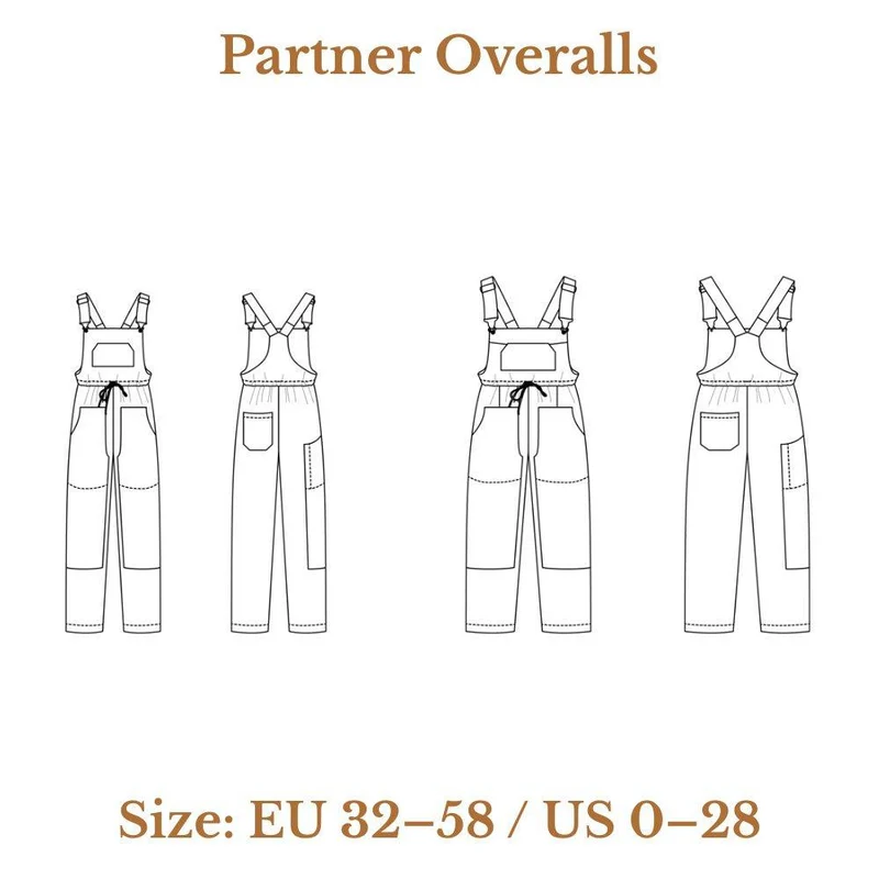 PATRON DE COUTURE PDF | Salopette Partner | Ready to Sew | TRILINGUE (FR / EN / ES)