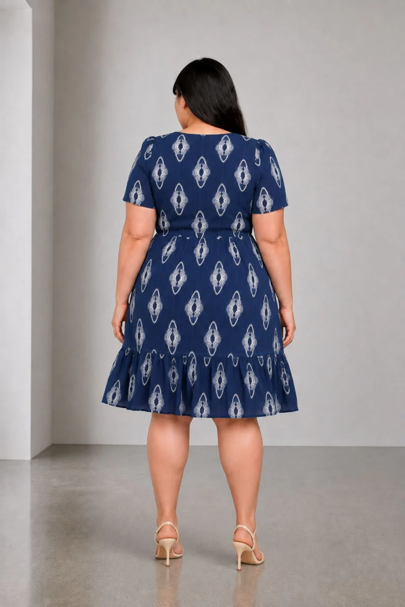 Evaniah|100% Viscose Fit And Flare Mini Dress