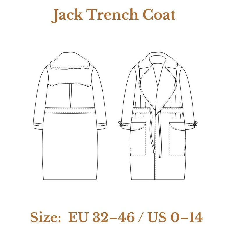 PATRON DE COUTURE PDF | Trench Jack | Ready to Sew | BILINGUE (FR / EN)
