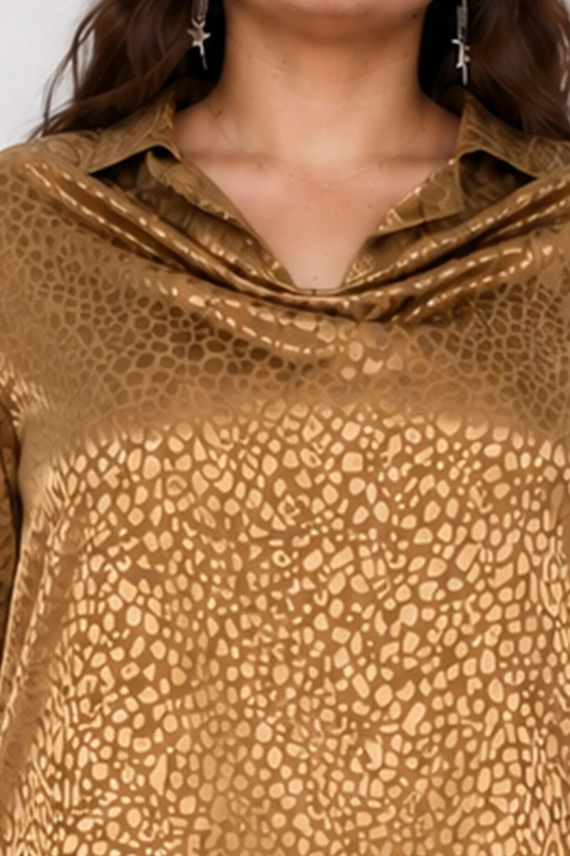 Valora|100% Viscose Cowl Neck Top