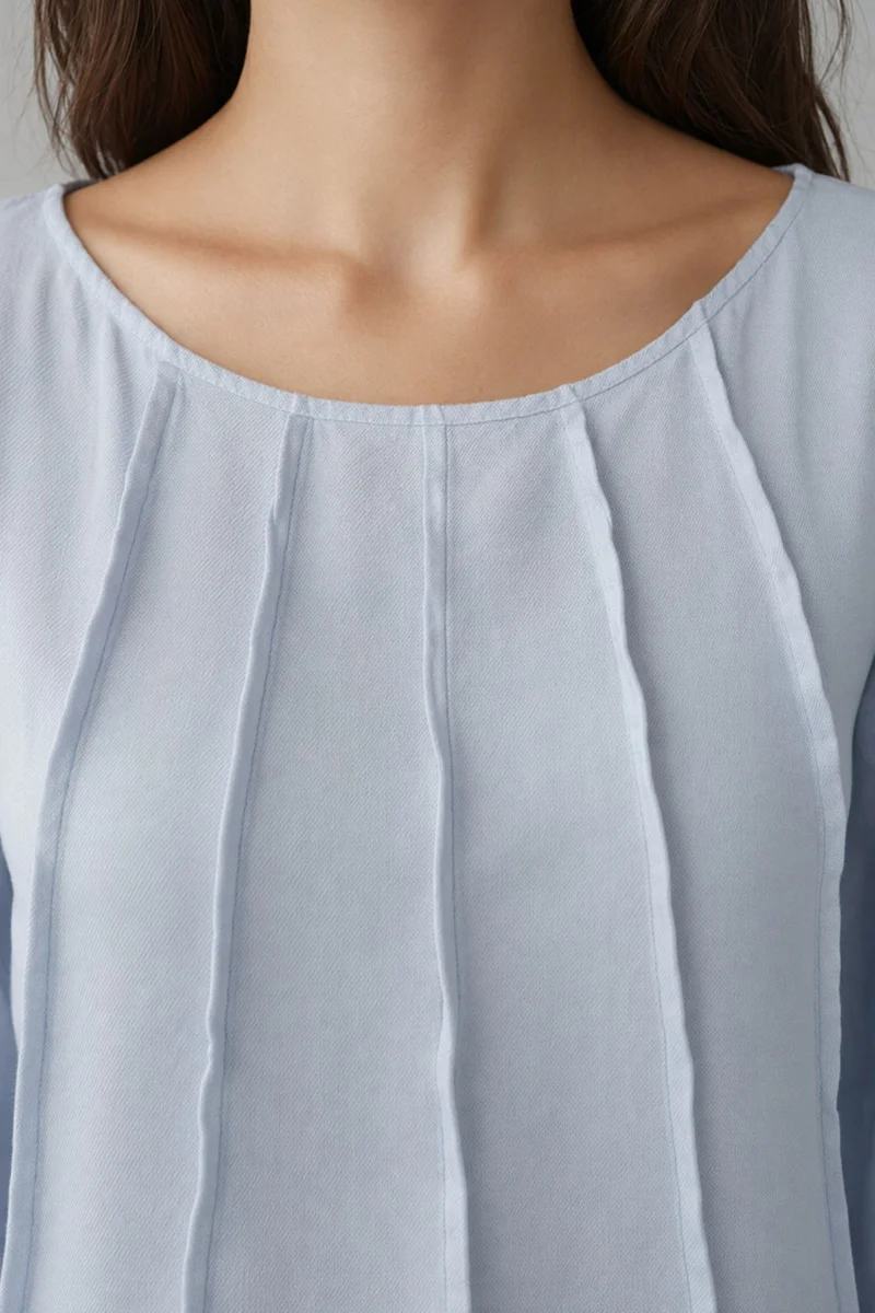 Sorelia|100% Viscose Pintuck Peplum Top