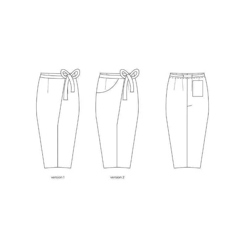 PATRON DE COUTURE PDF | Pantalon portefeuille Papao | Ready to Sew | TRILINGUE (FR / EN / ES)
