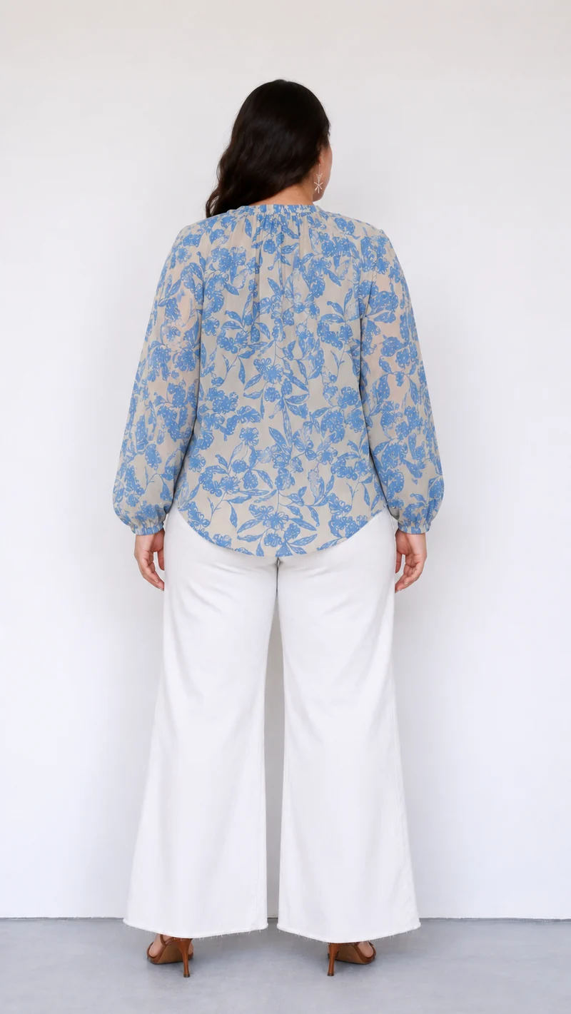 Veloura|100% Cotton Top With Raglan Sleeves