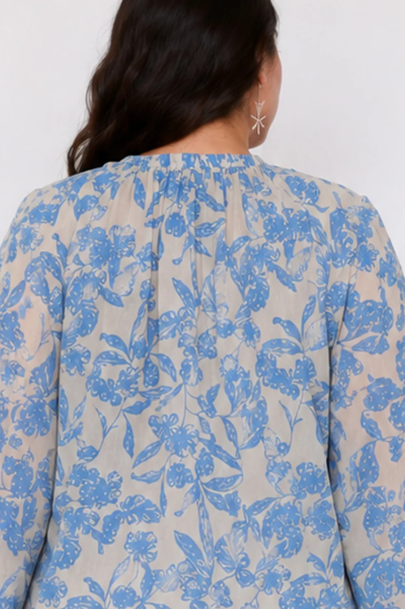 Veloura|100% Cotton Top With Raglan Sleeves