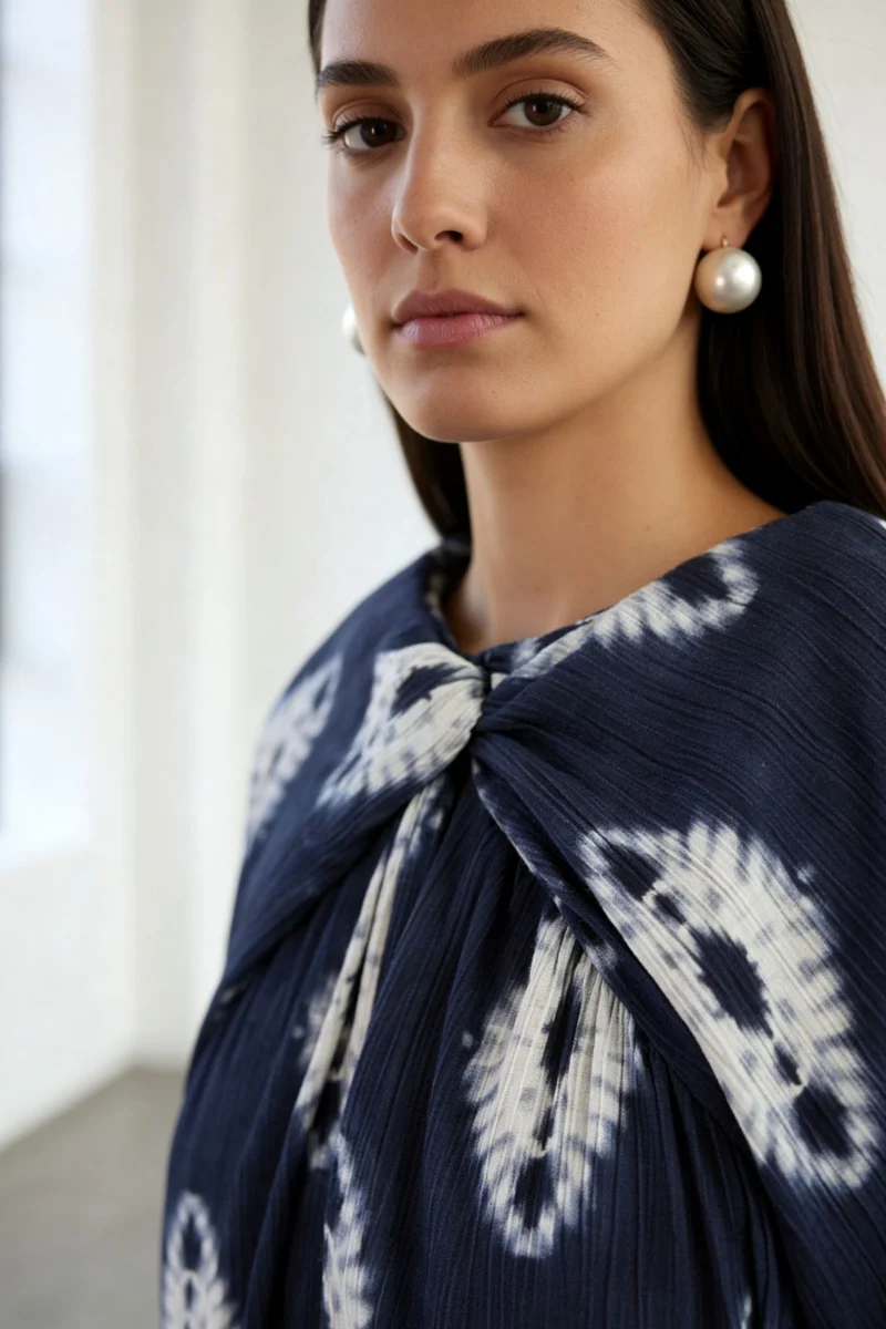 Calyra|Viscose Abstract Fit & Flare Dress