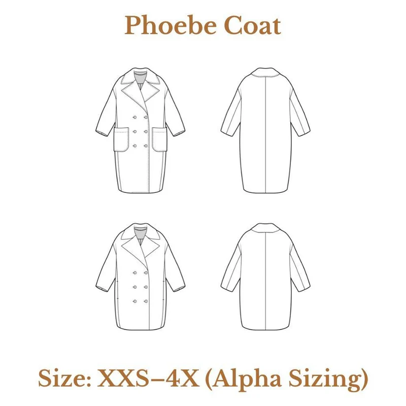 PATRON DE COUTURE PDF | Manteau Phoebe | Closet Core Patterns | BILINGUE (FR / EN)