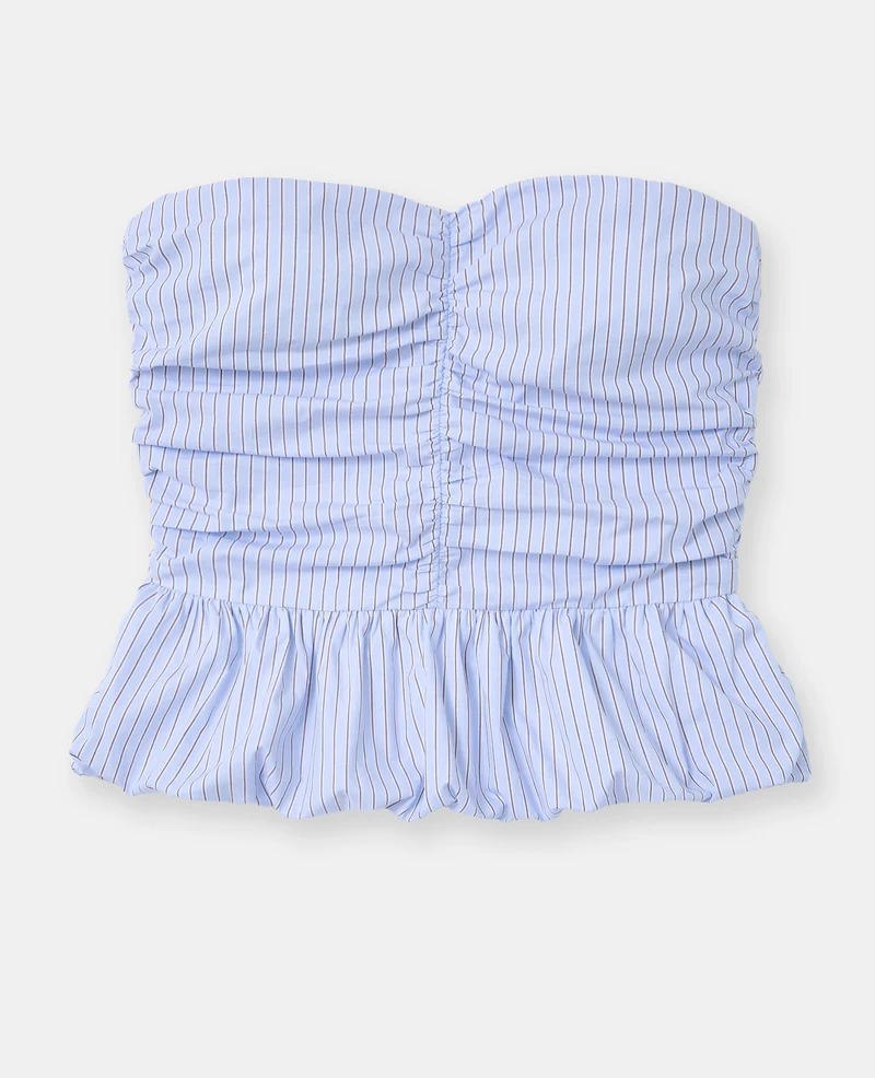 Top bustier avec forme boule motif rayures