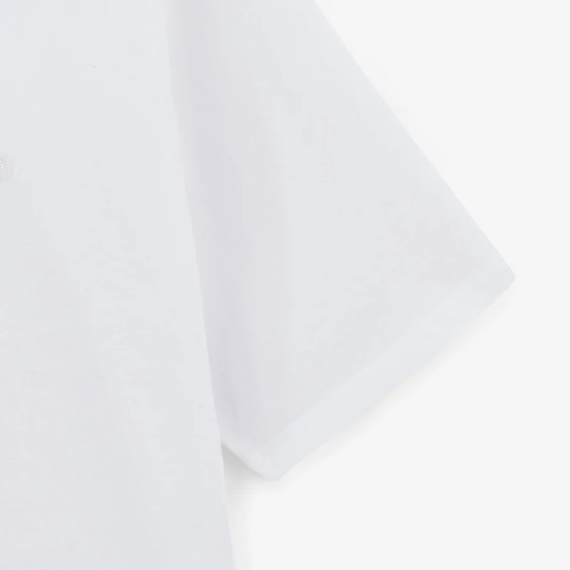 T-shirt manches courtes col rond 100% coton blanc Théo