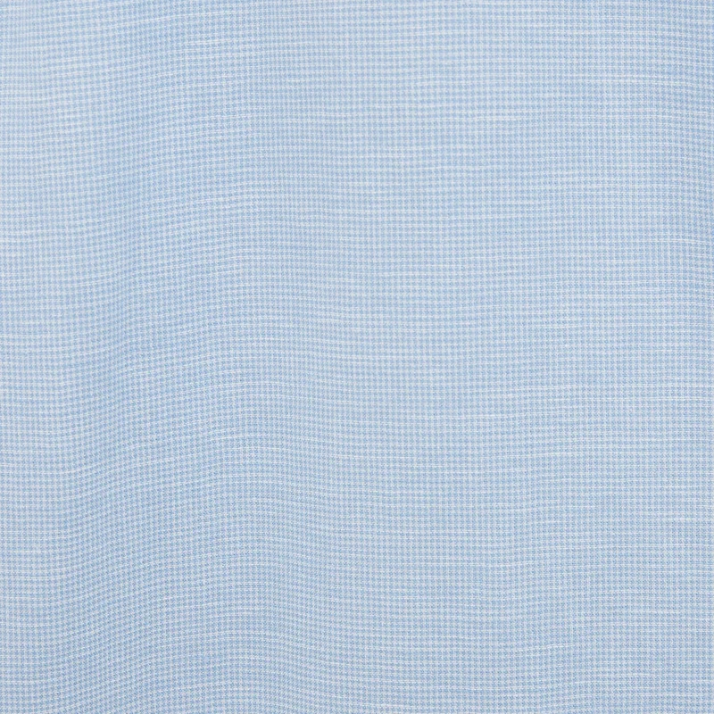 Chemise regular tissage lin et coton bleu ciel