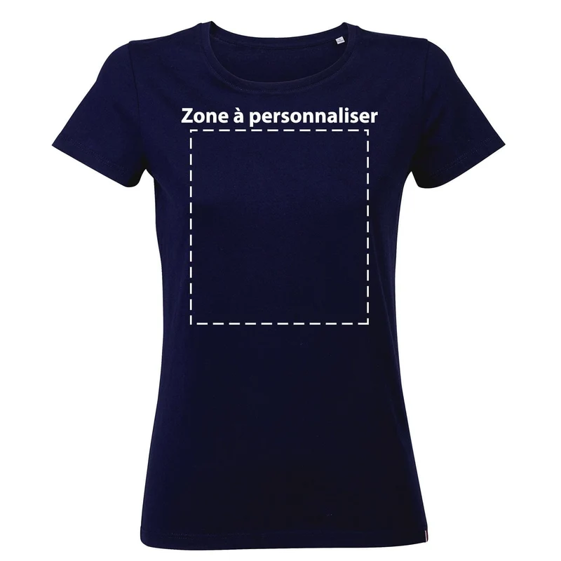 T-shirt femme personnalisé - Bleu marine