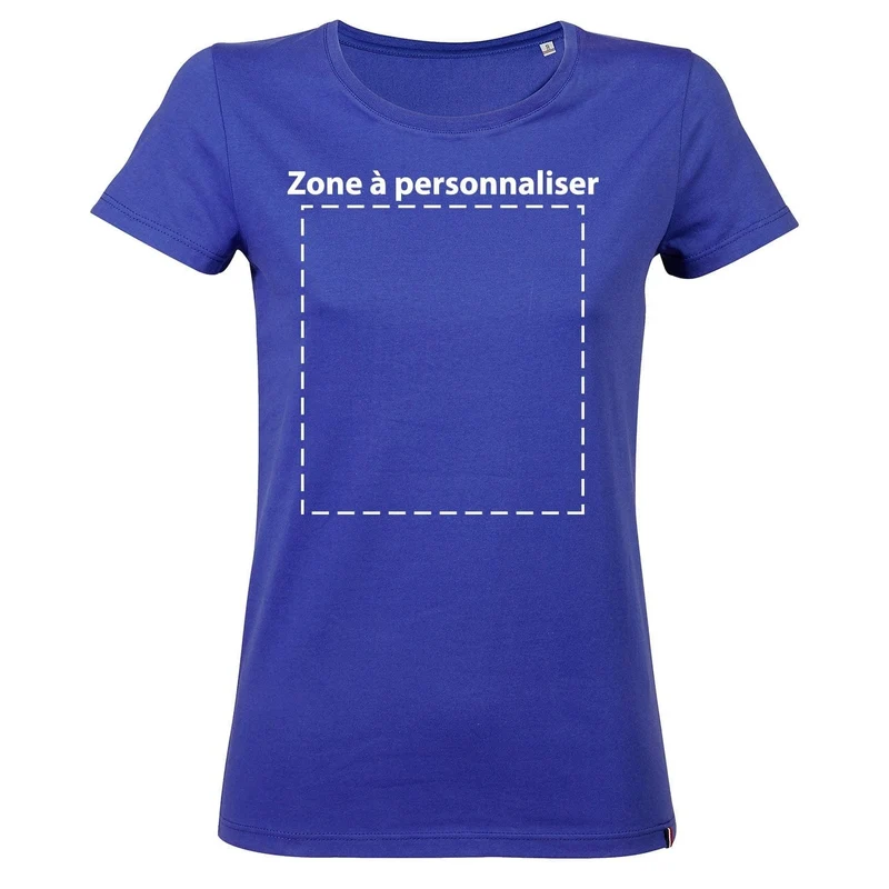 T-shirt femme personnalisé - Bleu roi