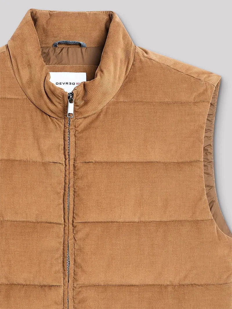 Gilet sans manche zippé col montant