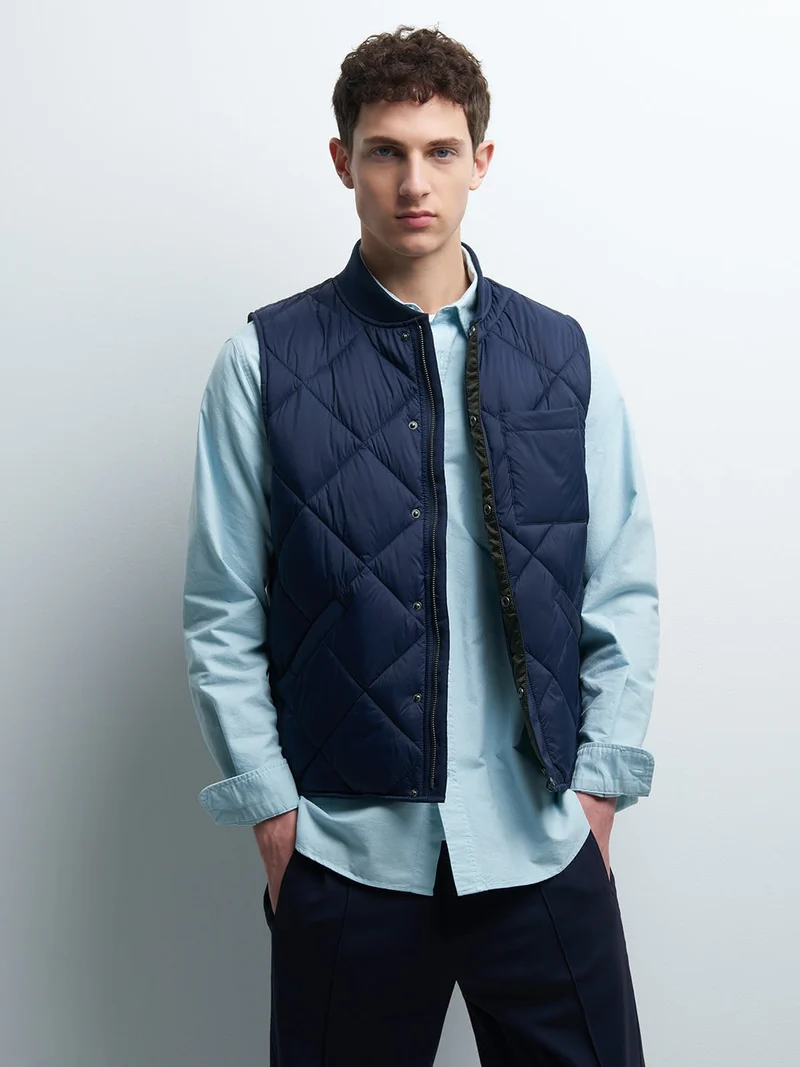 Gilet sans manche col teddy
