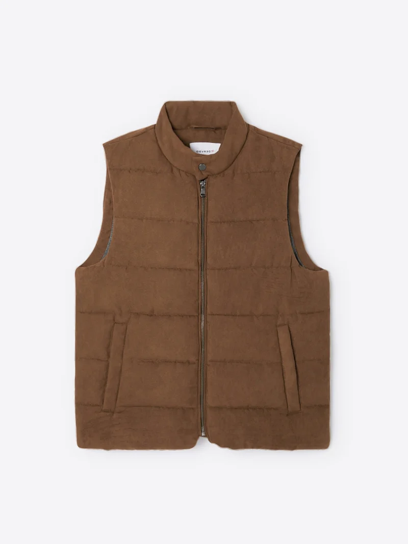 Gilet sans manche esprit suédine