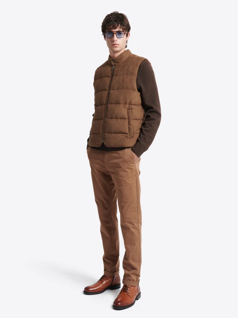 Gilet sans manche esprit suédine
