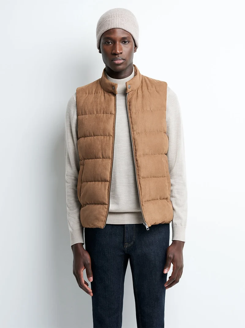 Gilet sans manches col montant