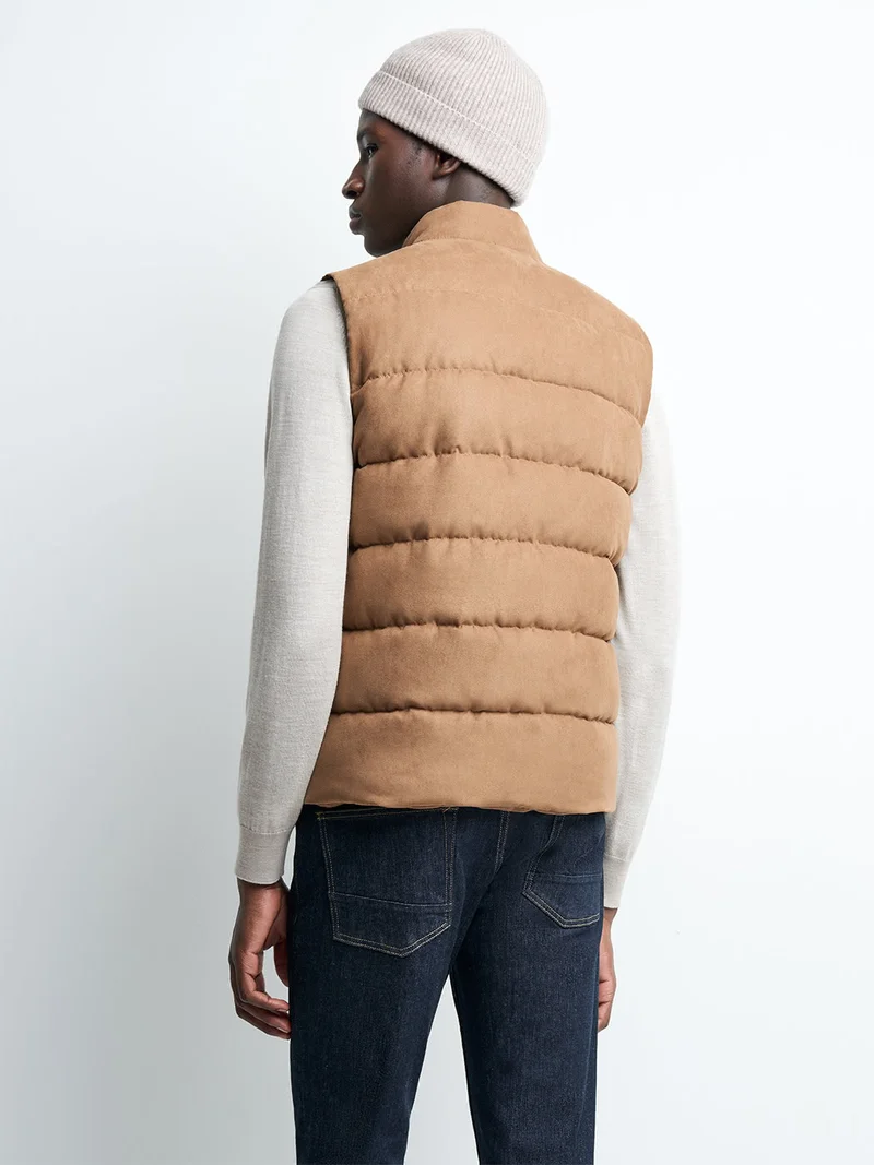 Gilet sans manches col montant