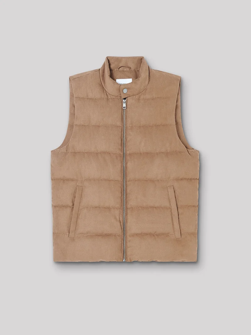 Gilet sans manches col montant