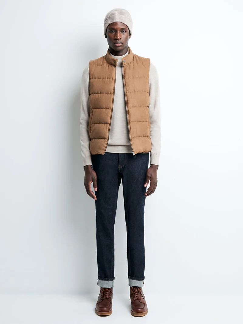 Gilet sans manches col montant