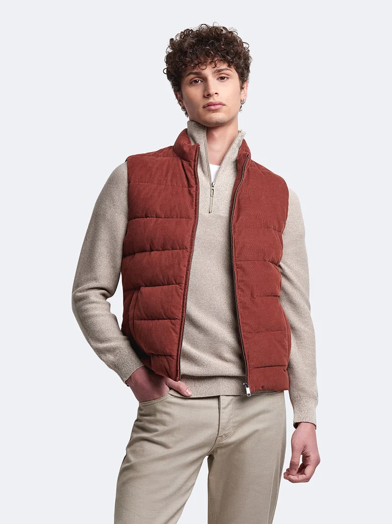 Gilet sans manche zippé en velours