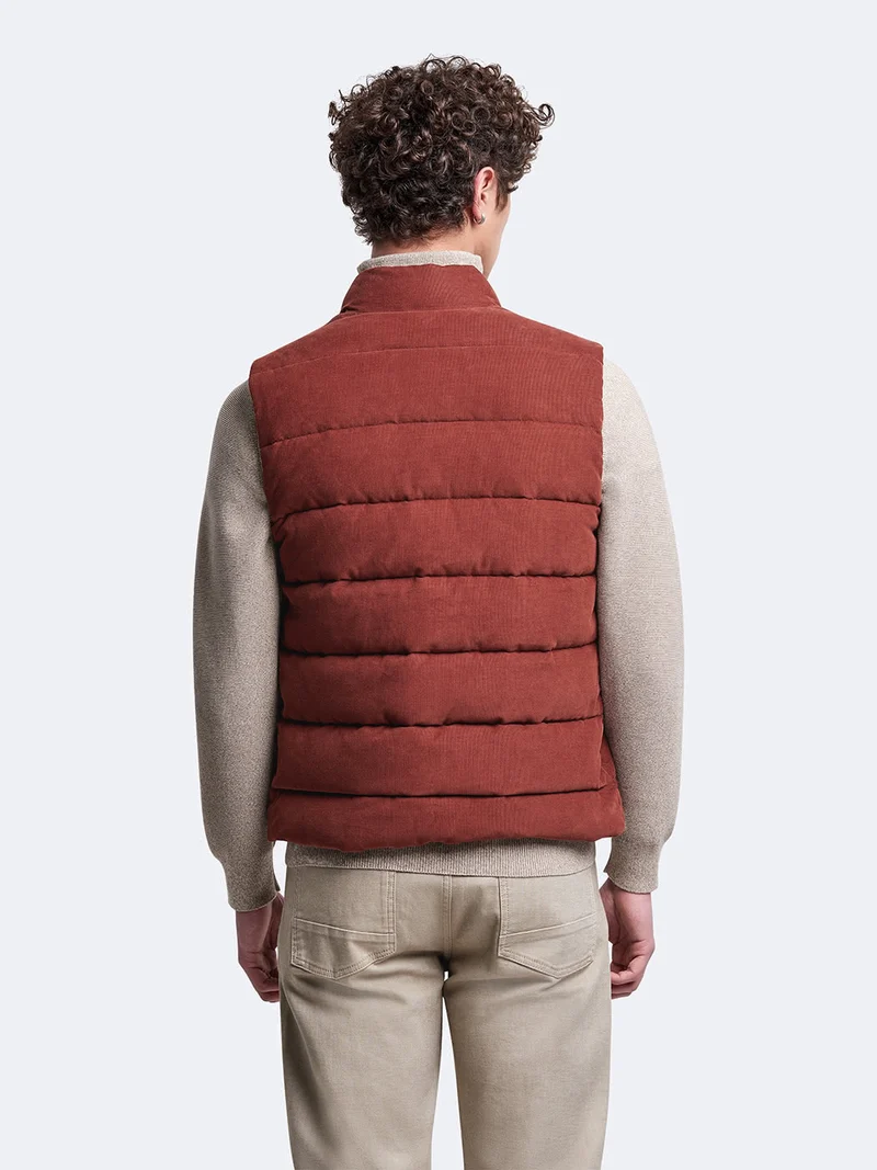 Gilet sans manche zippé en velours
