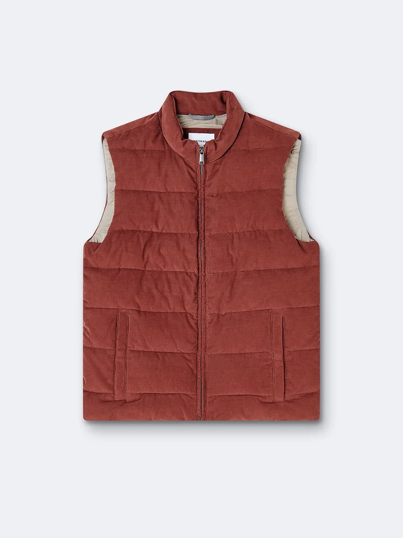 Gilet sans manche zippé en velours