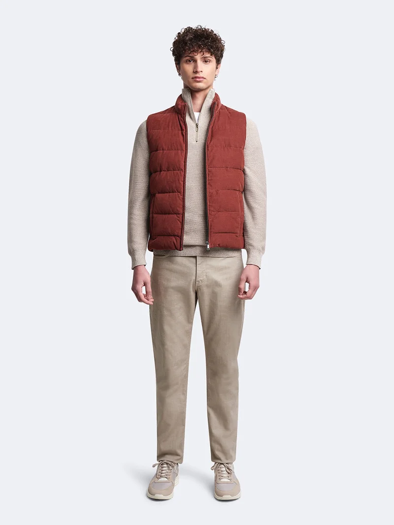 Gilet sans manche zippé en velours