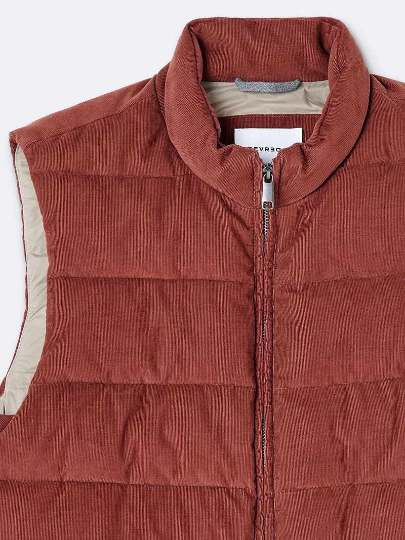 Gilet sans manche zippé en velours